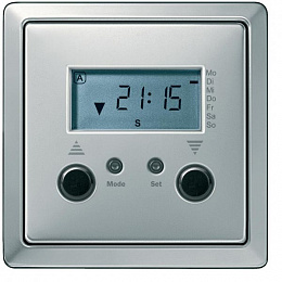 Таймер управления жалюзи сут., накладной модуль, sd (сталь) Merten Schneider Electric. Вид 1