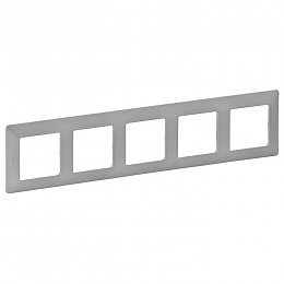 Рамка 5-постовая универсальная (Алюминий) Valena LIFE Legrand. Вид 1