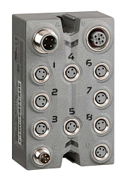Дискретный модуль ip 67, 8 вх/вых, разъемы м8 Schneider Electric. Вид 1