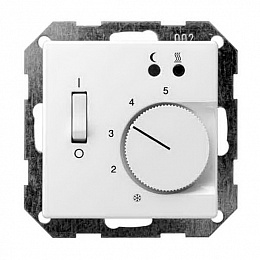 Накладка на термостат (белый глянцевый) System 55 Gira. Вид 1