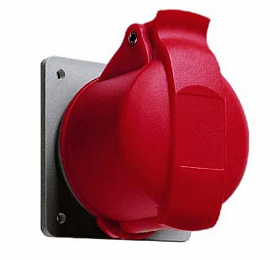 416 RU6 Розетка панельная с прямым унифицированным фланцем 16A, 3P+N+E, IP44 ABB. Вид 1