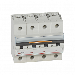 DX3 Автоматический выключатель 4-полюсный 40A 25kA (хар-ка C) Legrand. Вид 1
