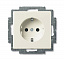 23 EUC-92-507 Розетка SCHUKO 16А 250В, с винтовыми клеммами (слоновая кость) Basic 55 ABB. Вид 1.