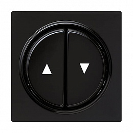 Клавиша для жалюзийного выключателя (черный) S-Color Gira. Вид 1