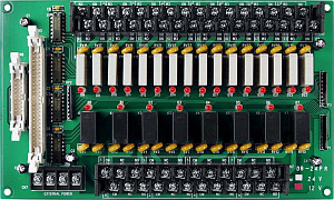 Выносная плата 24 силовых реле (12В), совместима с Opto-22 ICP DAS. Вид 1