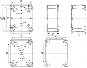 Пласт.коробка 192x164x87 abs Schneider Electric. Вид 1