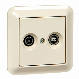 Розетка TV/R оконечная (бежевый) Merten M-Trend Schneider Electric. Вид 1
