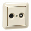 Розетка TV/R оконечная (бежевый) Merten M-Trend Schneider Electric. Вид 1.