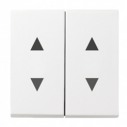 Клавиша для жалюзийного выключателя (белый глянцевый) System 55 Gira. Вид 1