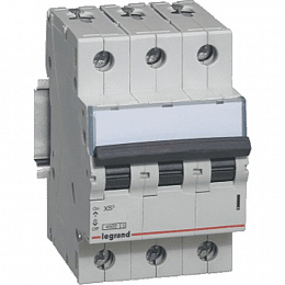 XS3 Автоматический выключатель 3-полюсный 20A 4,5kА (хар-ка С) Legrand. Вид 1
