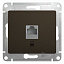 Розетка компьютерная RJ45 кат.5E (шоколад) Glossa Systeme Electric. Вид 1.