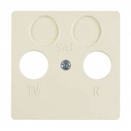 Накладка для антенной розетки, 2 отверстия (белый) Berker. Вид 1