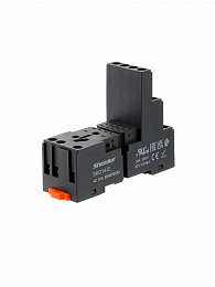 Цоколь 10A(300V), черный, на рейку DIN35/панель, для RKE4CO, RKF4CO Shenler. Вид 1