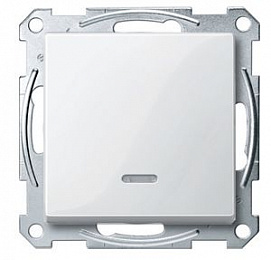 Выключатель 1-клавишный, с подсв, без рамки (белый) Merten M-Trend Schneider Electric. Вид 1