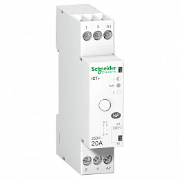 iCT Модульный контактор с ручным управлением 20А 1НО 230В АС 50 Гц Schneider Electric. Вид 1