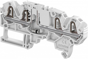 Клемма втычная zk2.5-ch-4p-lr -с диодом, направленным слева направо, 2,5 мм², 4 зажима TYCO. Вид 1