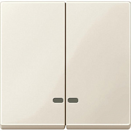 Клавиша двойная с окошком для световой индикации, sm (бежевый) Merten Schneider Electric. Вид 1