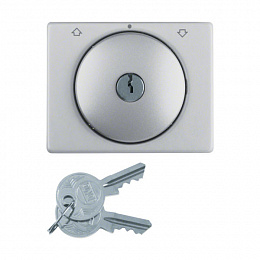 Накладка с замком к жалюзийному замочному выключателю (алюминиевый) K.5 Berker. Вид 1