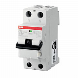 DS201 L C6 AC30 Дифф. автомат 1P+N, 6A, 30mA, тип АC, 4.5kA (хар-ка C) ABB