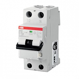 DS201 L C6 AC30 Дифф. автомат 1P+N, 6A, 30mA, тип АC, 4.5kA (хар-ка C) ABB. Вид 1