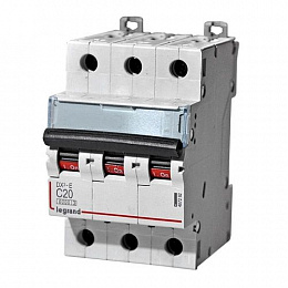 DX3-E Автоматический выключатель 3-полюсный 20A 6kA (хар-ка C) Legrand. Вид 1