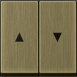 Клавиша для жалюзийного выключателя (бронза) System 55 Gira. Вид 1