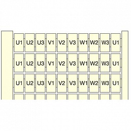 Маркировка RC65 41->60 горизонтальная, чередующаяся чёт./нечет. для 2-уровневых клемм TYCO. Вид 1