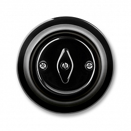 3560K-C07345 N Переключатель перекрёстный поворотный чёрный фарфор Decento ABB. Вид 1