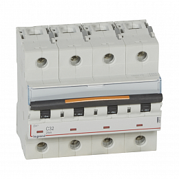 DX3 Автоматический выключатель 4-полюсный 32A 25kA (хар-ка C) Legrand. Вид 1
