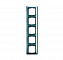 2515-98-507 Рамка 5-постовая с декоративной накладкой (бистро/голубой) Basic 55 ABB. Вид 1.