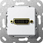Розетка DVI (белый глянцевый) System 55 Gira. Вид 1.