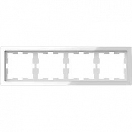 Рамка 4-постовая (белый кристалл) Merten D-Life Schneider Electric. Вид 1