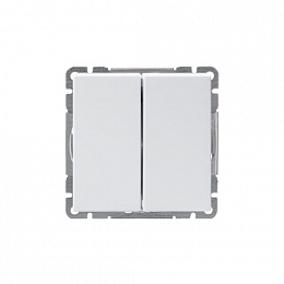 1065UC-84 Выключатель 2-клавишный Impressivo, белый ABB. Вид 1