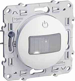 Датчик движения и присутствия, 2-проводный, 40-350 вт (белый) Odace Schneider Electric. Вид 1