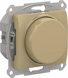 Светорегулятор повор-нажим,LED, RC, 315Вт, мех. (титан) Glossa Systeme Electric. Вид 1