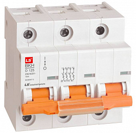 BKH Автоматический выключатель 3-полюсный, 100A, 10kА (хар-ка C) LSis. Вид 1