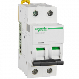 iC65N 2P 40А Автоматический выключатель 2-полюсный, 40А, 6кА (хар-ка C) Schneider Electric. Вид 1