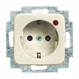 2310EUGL/VA-212 Розетка SCHUKO 16А 250В, с защитой от перенапряжения, серия Busch-Duro 2000 SI, цвет слоновая кость ABB. Вид 1