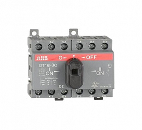 OT16F3С Реверсивный рубильник 3-х полюсный 16А (с ручкой) ABB. Вид 1