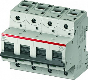 S804S C10 Автоматический выключатель 4-полюсный, 10А, Icu=50kA (хар-ка C) ABB. Вид 1
