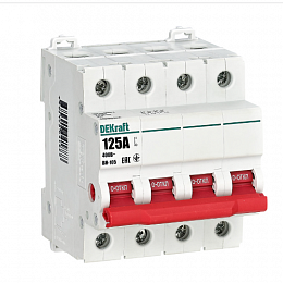 ВН-105 Рубильник 4-полюсный модульный 125А DEKraft. Вид 1