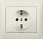 Розетка 2P+E (pearl) Galea Life Legrand. Вид 1.