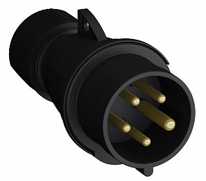 Вилка кабельная easy&safe 416ep9b,16а,3p+n+e,ip44,9ч,черн ABB. Вид 1