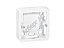 Коробка для накладного монтажа, 2 модуля (40мм) Mosaic Legrand. Вид 1.