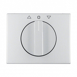 Накладка с вращающейся ручкой для жалюзийного поворотного выключателя (алюминиевый) K.5 Berker. Вид 1