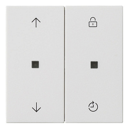 Накладка на жалюзийный выключатель (белый матовый) System 55 Gira. Вид 1