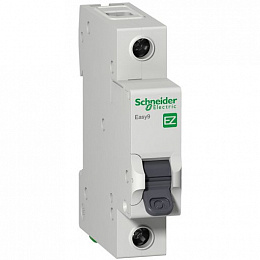 Автоматический выключатель 1-полюсный, 10А, 4,5kА (хар-ка C) EASY 9 Schneider Electric. Вид 1