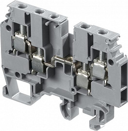 M4/6.4A.N Клеммник винтовой до 4 мм² на DIN-рейку (синий) 4 зажима TYCO. Вид 1
