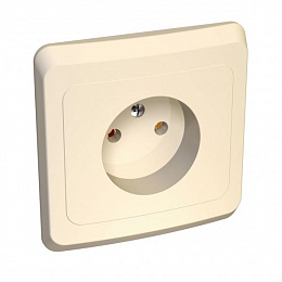 Розетка без заземления, без шторок, С/У, 16А, 250В (кремовый) Этюд Systeme Electric. Вид 1