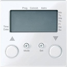 Таймер для жалюзи с подключ.датчика (активный белый) Merten Schneider Electric. Вид 1